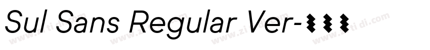 Sul Sans Regular Ver字体转换